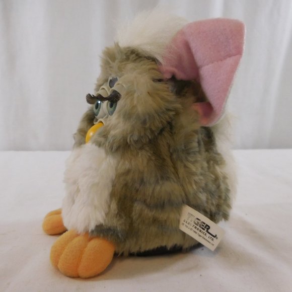 1998 Original Gray & White Furby w/ Blue Eyes model #70-800 Generation 1 Works - Picture 2 of 8
